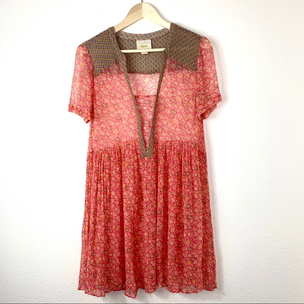 Anthropologie Maeve Floral Swing Dress 8